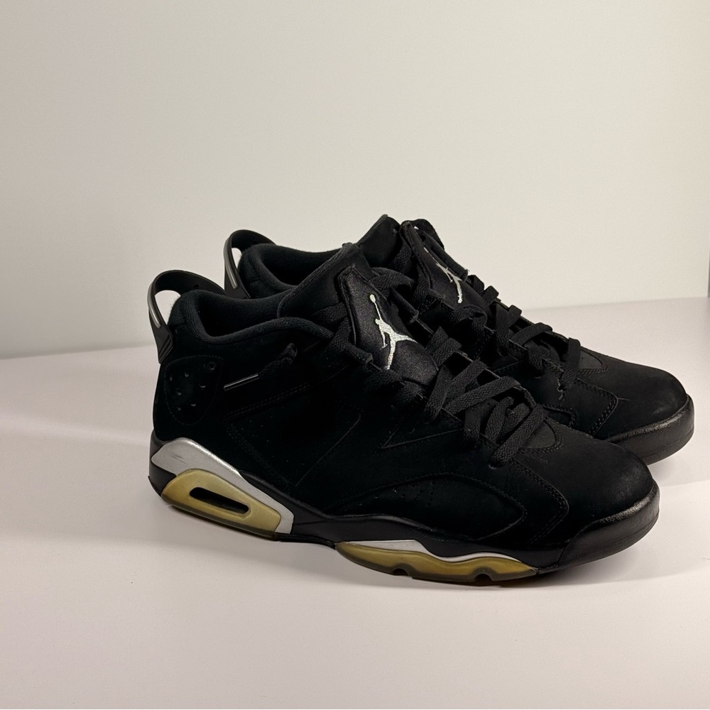 Air Jordan 6 Low Chrome Black Metallic Silver Men's Size 12 - 304401-003 - Picture 10 of 12